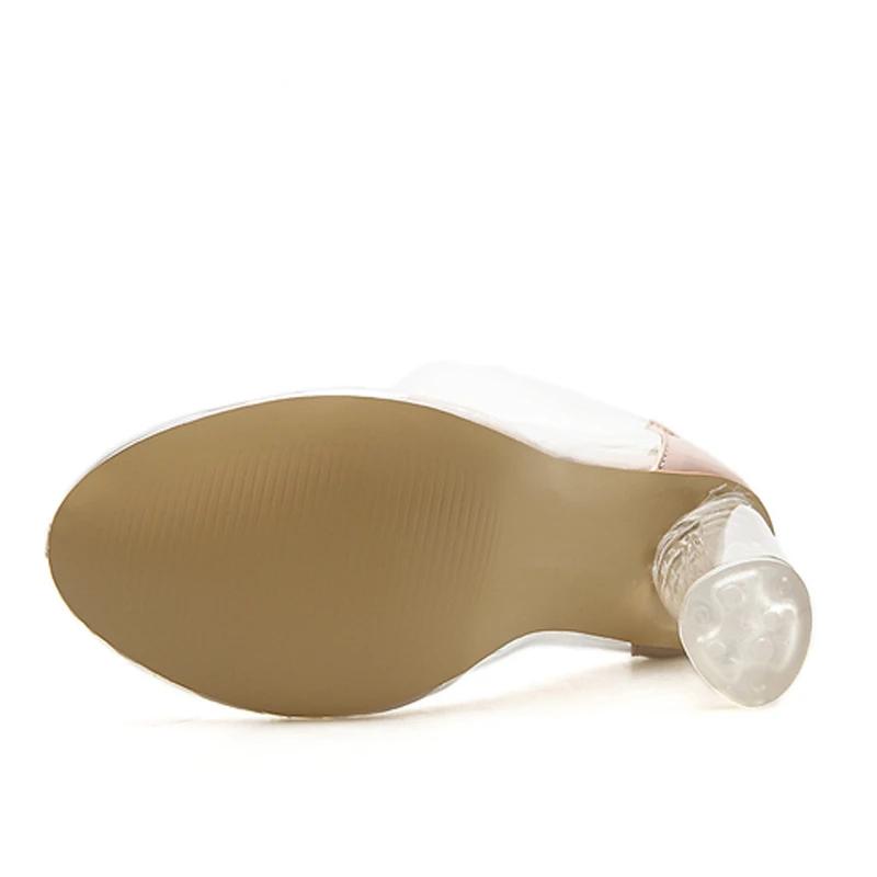 Модные сексуальные прозрачные ботильоны из ПВХ, женские, с застежкой-молнией сзади, Botas Mujer, с острым носком, прозрачные, на высоком каблуке, весенне-осенняя обувь для женщин