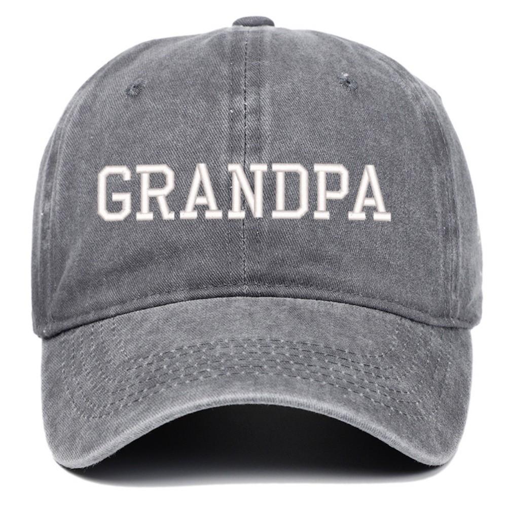Fashion Washed Cotton GRANDPA GRANDMA Caps Vintage Breathable Grandparents Baseball Hats Adjustable Dad Hat Gifts