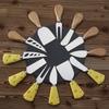 1Pc  Steel Stainless Cheese Knives With Bamboo Wood Handle Cheese Slicer Cheese