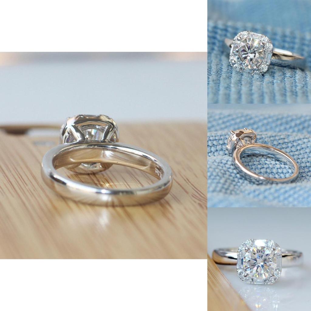 Classy Platinum Colored Wedding Ring For Women With Square Zircon Gem