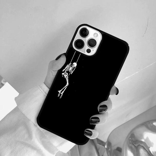 Эстетичный Чехол-Броня Скелет Для iPhone 17 Air 15 Pro MAX 16 Plus 14 12 11 13 Coque