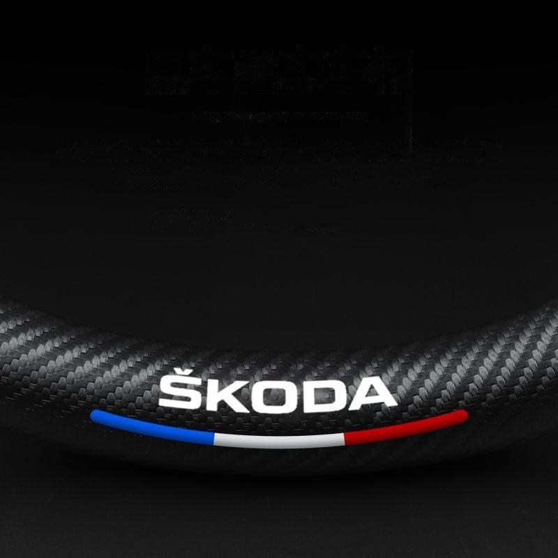 kypxb3 Car Steering Wheel Cover Anti Slip Breathable Protection For Skoda octavia 3 2 superb 3 kodiaq Fabia Kamiq Karoq Car Accessories