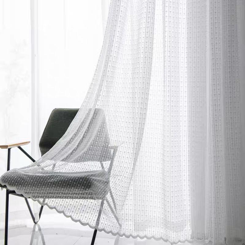 Белая цветочная вышитая прозрачная штора, вуалевая занавеска для столовой, гостиной, спальни, раздвижной стеклянной двери, домашнего декора