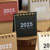 2025 Mini Desk Calendar Standing Flip Desktop Calendar Daily Scheduler for Planning Organizing Home School Office Table Decoration