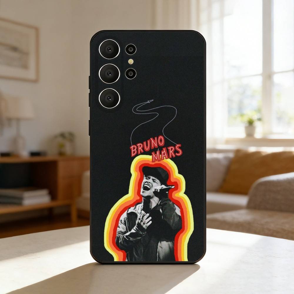 Singer B-Bruno M-Mars Phone Case For Samsung S26,S25,S24,S21,S22,S23,S30,Ultra,S20,FE,Lite,10,9,Black Cover