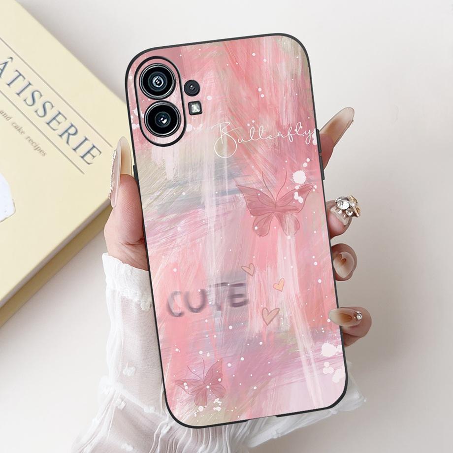 Butterfly Flower Landscape Marble Cartoon Cover For Nothing Phone 1 2 2a 3a Pro Case Phone (2a) (3a) Pro Capa Silicone Funda