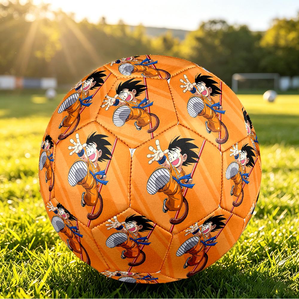 Футбольный мяч стандартного размера 5 с принтом Dragon Ball, Водонепроницаемый тренировочный футбольный мяч из ПУ для занятий спортом на открытом воздухе