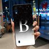 Противоударный чехол для ZTE Blade A5 2020/A51 Lite Мягкий черный чехол для ZTE Blade A7 2020 Оболочка с цветочным узором и первой буквой