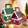 24 Pcs Kraft Paper Christmas Gift Boxes Presents Gable Cookie Candy Bags  Surprise Gift Packaging