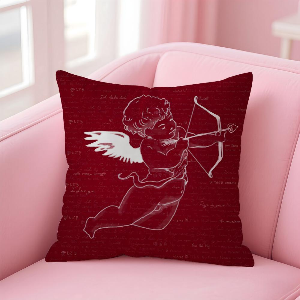 Retro Fashion romantic Cupid Love Cushion Cover Pillow Case Soft Skin Friendly Fabric Concealed Zipper