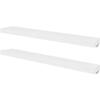 VidaXL 2 Étagères murales MDF Blanc Rangement de livres/DVD 242185