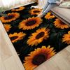 Rose Sunflower Daisy Peach Blossom Carpet Mat Colorful Flower Area Decorative Rugs for Room