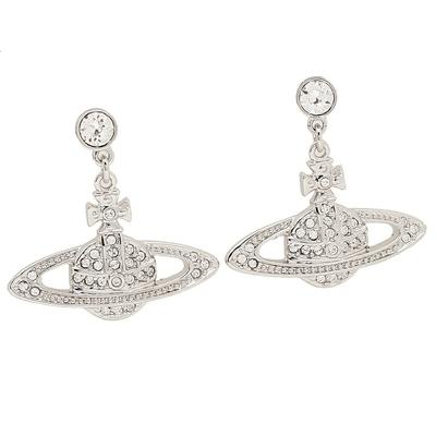 Серьги-капли Vivienne Westwood Mini Bass Relief с дизайном в виде сферы и кристаллов. Идеально подходят в качестве подарка на день рождения для женщин или в качестве рождественского подарка для