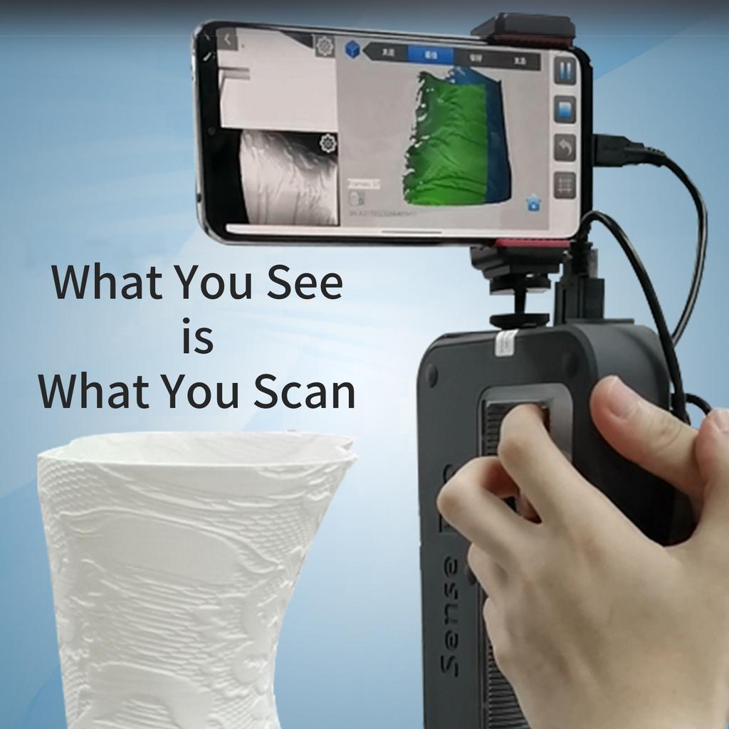 Sense Pro Handheld Mobile 3D Scanner Portable 3D Modeling Scanner High Precision Accuracy 0.3mm
