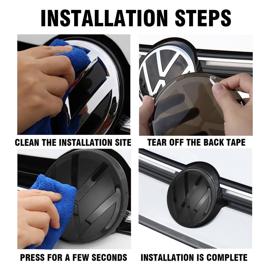 Для автомобиля VOLKSWAGEN Передняя решетка радиатора / Задний значок Логотип Эмблема на крышке багажника Накладки Наклейка Автоаксессуары Для Volkswagen VW Tigu