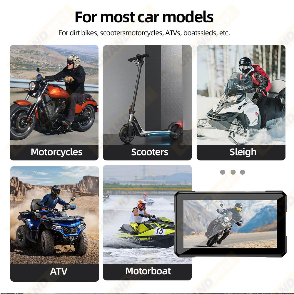 5-дюймовая Навигация для Мотоцикла CarPlay GPS Беспроводной CarPlay Android Auto IP67 Дисплей Портативный Мото Монитор