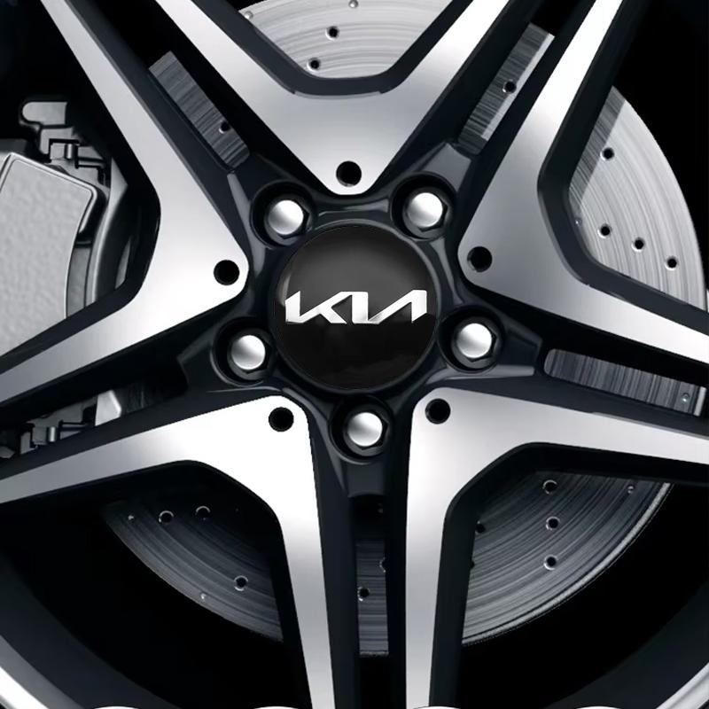 AADS1 4Pcs 56mm Car Wheel Hub Center Cap Emblem Badge Stickers For Kia Rio 2 3 K3 K5 Ceed Sportage Picanto Sorento Soul Accessories