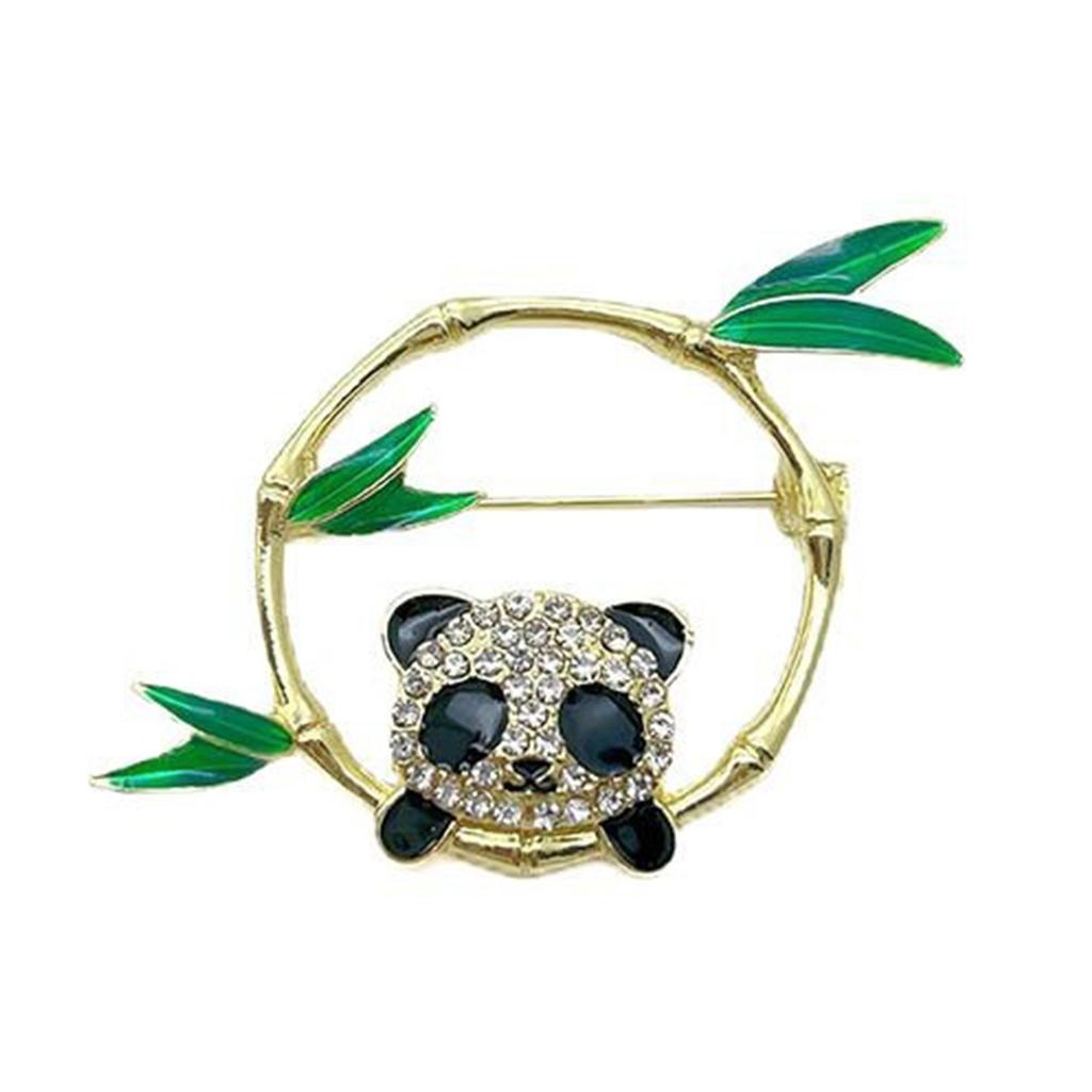 Multipurpose Panda Bamboo Pin Crafted from Practical Alloy Materials Accessory for Daily Wear and Special Occasions