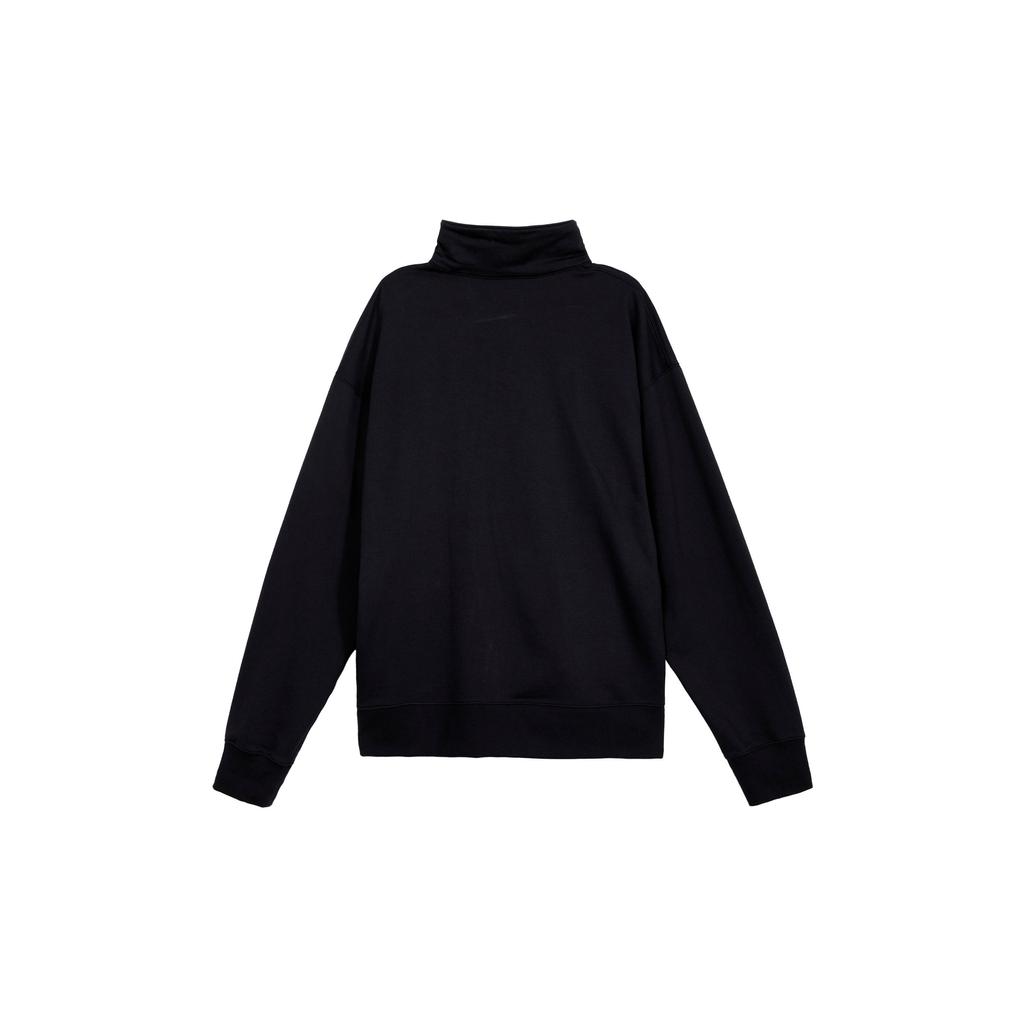 Under Armour Solid Color Fleece Half-Zip Stand Collar Long Sleeve Sweatshirt Men Sweatshirt Black 1387976-001