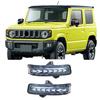 Зеркало заднего вида Suzuki Jimny 2019-2020 с последовательными указателями поворота, подсветкой зоны посадки и дневными ходовыми огнями.