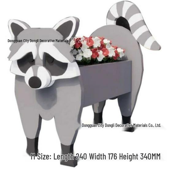 Independent Station Cross-border Garden Art Craft Ornaments: Dog & Cat Flower Pot and Planter