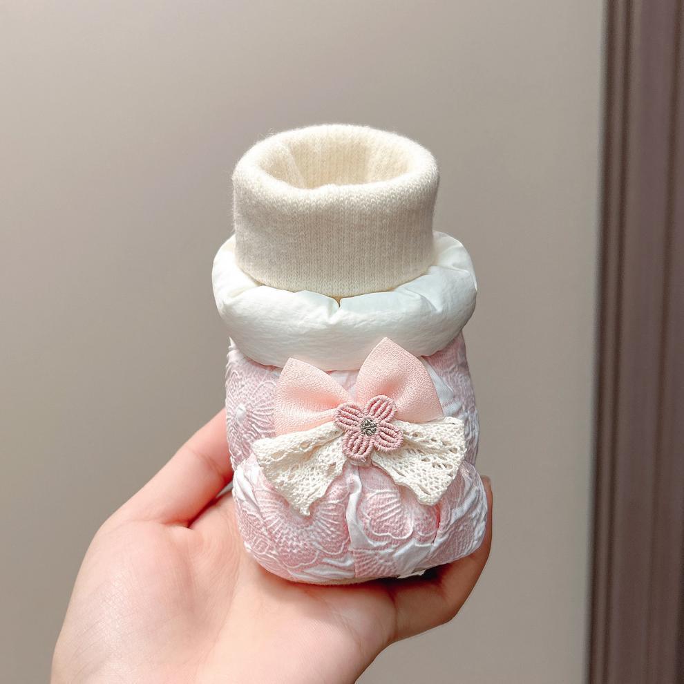 Мягкие туфельки-принцессы для девочки: Плюшевый, Противоударный, для 0-1 года (3-6 месяцев), Идеально подходит для осени и зимы