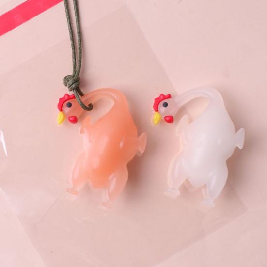 Подвеска для зеркала заднего вида с шнурком, простая установка, подвесное украшение, меняющее цвет, жареная утка