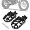 JFG Motorcycle Foot Pegs Step Anti-Slip Aluminum Folding Fit TW200 1987-2023 Motorcycle - Black