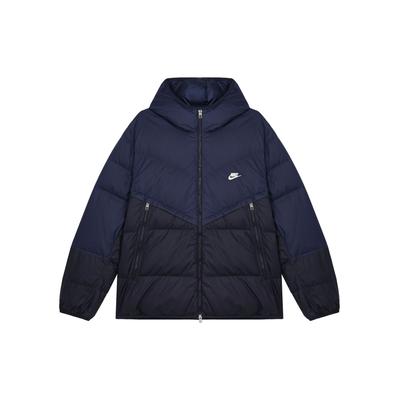Спортивная куртка-ветровка Storm-FIT Windrunner с капюшоном на молнии для мужчин, темно-синяя DV1132-410