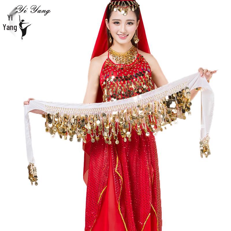 Набор с пайетками: пояс для танца живота и нарукавник для выступлений и практики