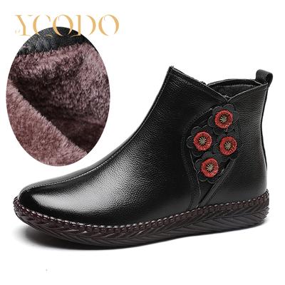 Женская обувь Теплые и удобные кожаные ботильоны на мягкой подошве