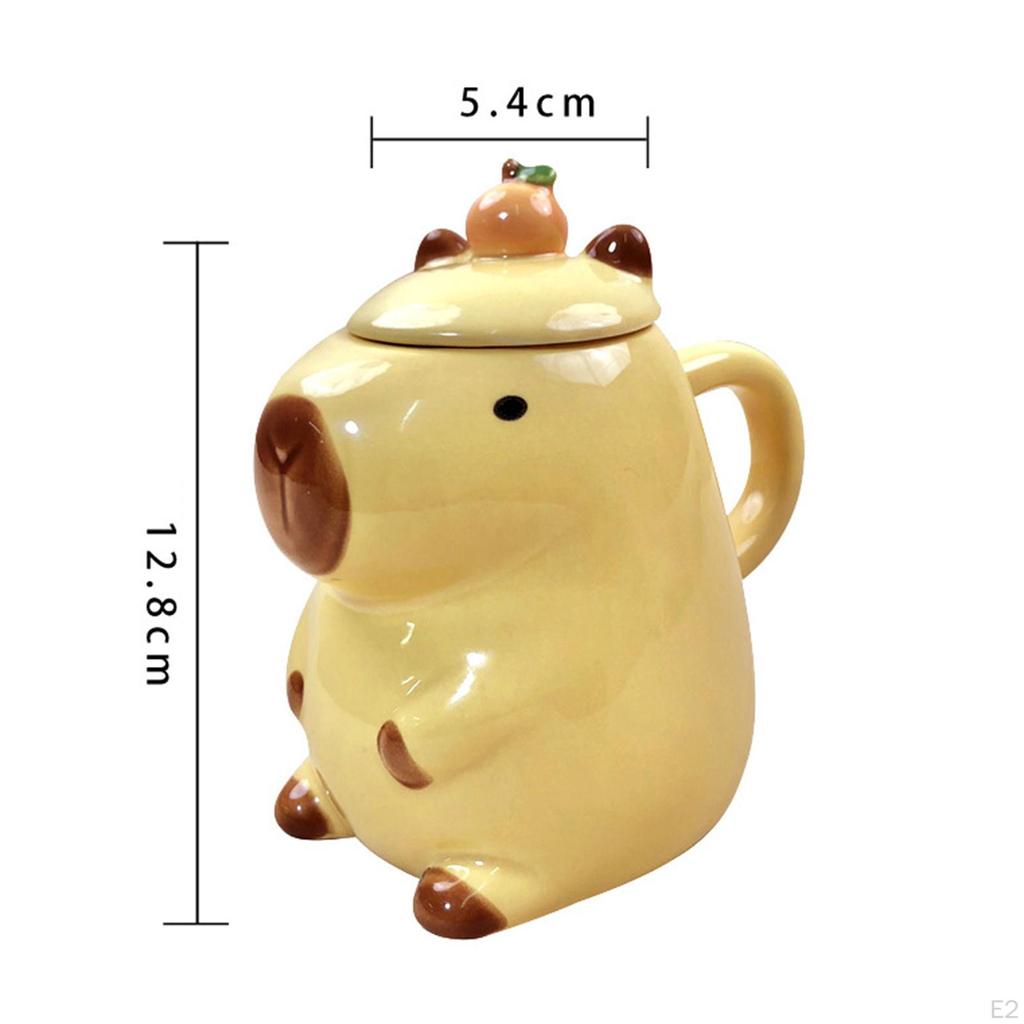 Capybara Teacup Milk Mug Cute Animal 450ml Birthday Gift Drinking Cup Coffee for Home Office