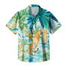 Гавайская рубашка для мужчин, мужские винтажные рубашки для боулинга на пуговицах, летняя пляжная рубашка с коротким рукавом