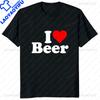 New Arrival I Love Beer Heartbeat BEER Graphic Printed Tshirt Casual Fashion Loose Harajuku  T-shirt Hipster Breathe Tees