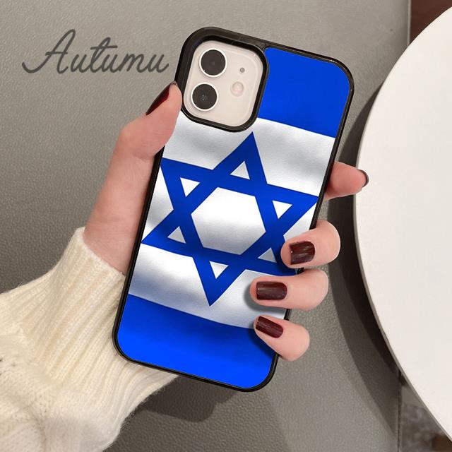 Israel Flag In Finger Phone Case for iPhone 11 12 13 14 Pro Max Mini XR XS SE 2020 7 8 Plus Samsung Galaxy S21 S22 Cover Shell