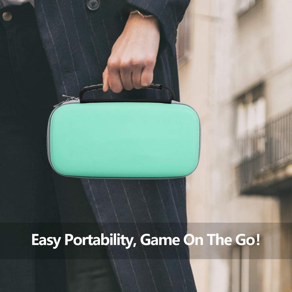 ATiC Nintendo Switch Lite Чехол для переноски и хранения EVA Полный Вмещает Switch Lite и 10 игр Легкий Бирюзовый Чехол, Чехол, Сумка, Материал, Ударопрочный, Защита,