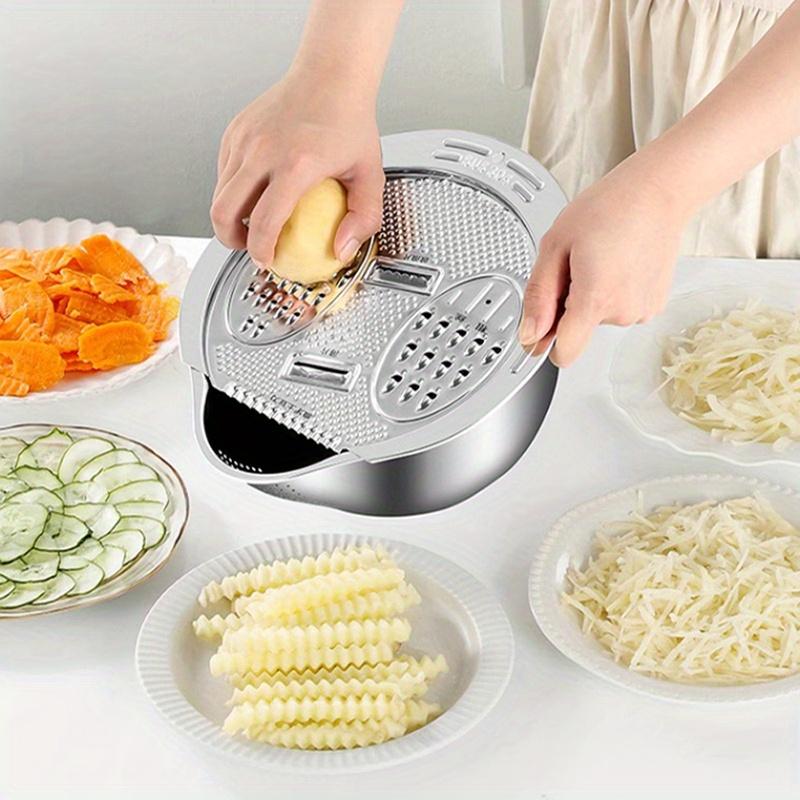 Stainless Steel Multi Purpose Kitchen Strainer, Ergonomic Design for Washing Rice, Fruits, Vegetables, Durable Drain Basket with Fine Mesh Filter,