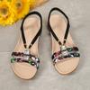 Fashion 2025 Hot Sale  Flat Sandals Summer Plus Size Shoes for Women Elastic Band Women's Sandals Fashion Printing Casual Sandals Women