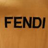 Fendi 90s Made In Italy Old Back Print Long Sleeve Half Zip Velour Polo Shirt Men's Used