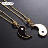 Chinese Style Tai Chi Bagua Yin Yang Pendant Necklace Set Unisex