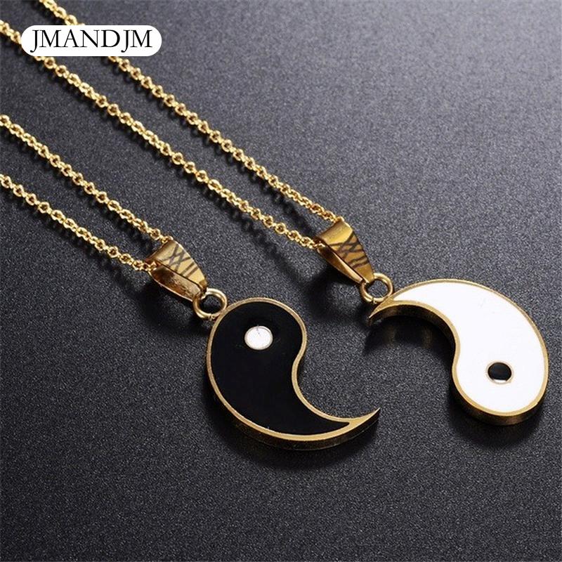 Chinese Style Tai Chi Bagua Yin Yang Pendant Necklace Set Unisex