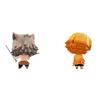 MegaHouse Chimi Mega Buddy Series Demon Slayer: Kimetsu no Yaiba Agatsuma Zenitsu & Hashibira Inosuke Set, Approx. 65mm PVC Pre-painted Figure
