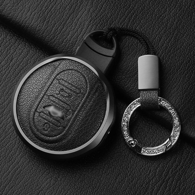 Metal and Leather Car Key Case Cover For Bmw Mini COOPERS ONE JCW CLUBMAN Countryman R55 R56 R57 R58 F56 F55 F54 F57 F60 R59 R60