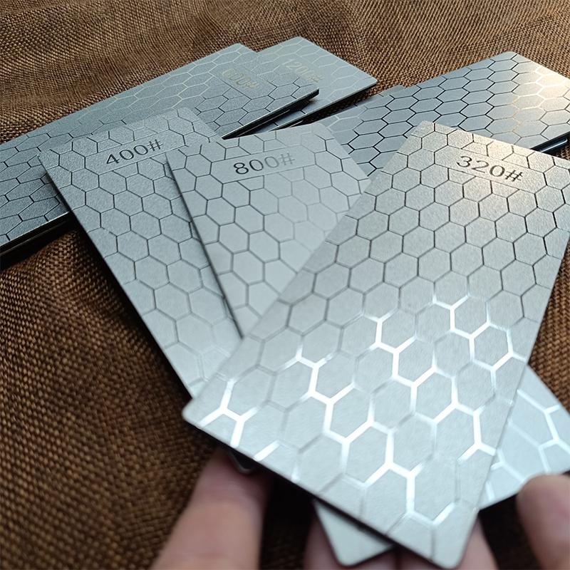 Алмазный камень для заточки ножей 600 # 1000 # 800 # Точильный камень Точилка для ножей Ультратонкий точильный камень с сотовой поверхностью