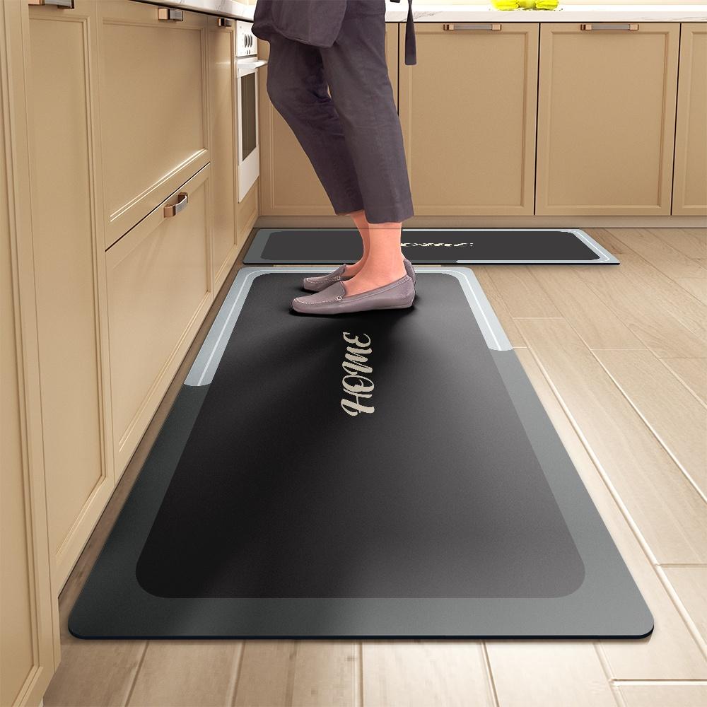 Kitchen Floor Mats Soft Waterproof Non-slip  Bathroom Entrance Foot Mats Household Long Strip Carpet Water-absorbent Floor Mats