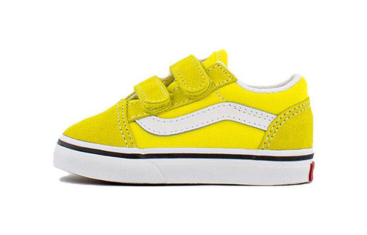 Vans Old Skool Casual Skate Shoes Low top Toddler Shoes Yellow Infant And Toddler VN000D3Y7Z4