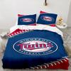 Neon Lights Minnesota Bedding Set 3pcs, High Quality Bedding Set Including 1pc Duvet Cover And 2pcs Pillowcases for Bedroom, Dormitory Gift