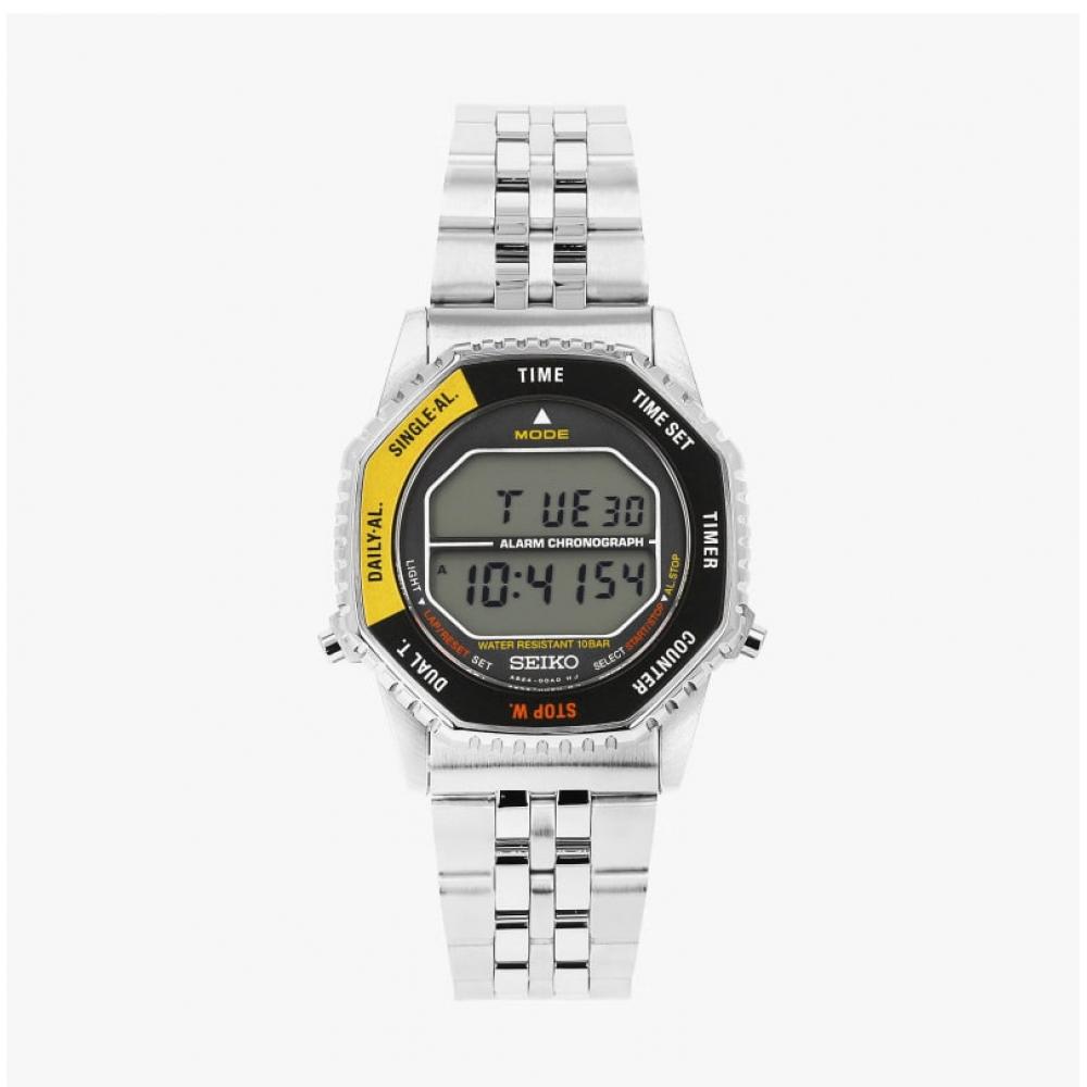 Seiko Chronograph Digital Men S Metal Watch With Rotating Bezel Smgg17p1