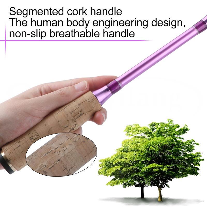 Удочка Sougayilang, 4 секции, удочка из углеродного волокна, спиннинговая / литая удочка, рыболовные снасти