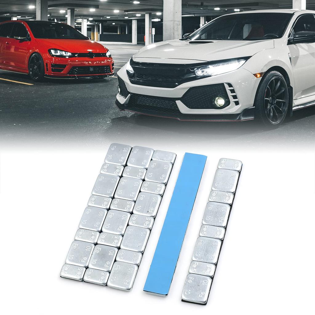 uxcell Клейкий пакет грузиков для балансировки колес для мотоциклов 2,1 унции 124 x 18 мм 5 шт.